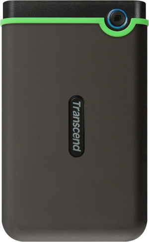 Disco Externo StoreJet 25M3C 2TB USB Type-C (Preto/Verde) - TRANSCEND