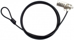 Cabo de Segurança Anti-Roubo NXSC002 Preto (1.8m) - NILOX