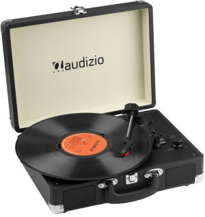 Gira-Discos Bluetooth In/Out 33/45/78 RPM Preto (RP116BK) - AUDIZIO