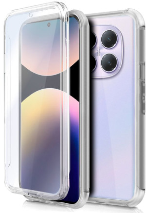 Capa de Silicone 3D para Xiaomi Redmi Note 14 Pro (transparente frente + verso) - COOL
