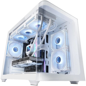 MARS-GAMING Caixa Micro-ATX MC-FUSION Vidro Temperado (Branco) - MARS GAMING