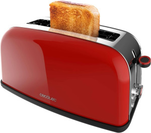 Torradeira Toastin´ Time Lite 850W (Vermelho/Inox) - CECOTEC