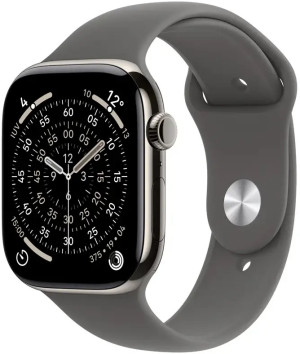 Apple Watch Series 11 GPS + Cellular 42mm Titânio Natural c/ Bracelete Desportiva Cinzento Rocha S/M