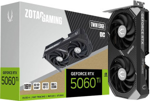 Placa Gráfica Gaming NVIDIA GeForce RTX 5060 Ti "Blackwell" Twin Edge OC 16GB GDDR7 DLSS4 - ZOTAC