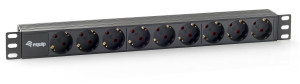 Régua 9 Tomadas CEE7/4 w. 1,8mts (19") Preto - EQUIP