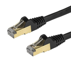 Cabo de Rede RJ45 Cat6a U/FTP (STP) Preto (1 metro) - STARTECH