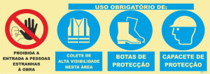 Sinal Composto - Alumínio (0.8mm espessura) 800x300mm