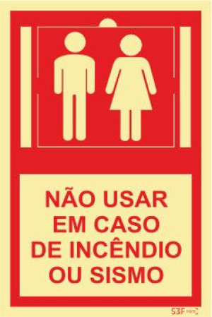 Sinal de Condomínio - Fotoluminescente 2F. fiz. (90º com a Parede) 150x200mm