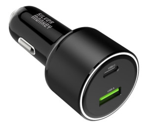 Silver Monkey Ładowarka samochodowa 100W USB-C PD + USB 3.0 QC