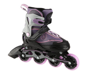 OUTLET Nils Extreme - Rolki szaro fioletowe rozmiar L (39-42)