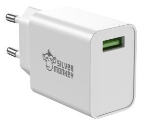 Silver Monkey Ładowarka sieciowa USB-A QC 3.0 18W