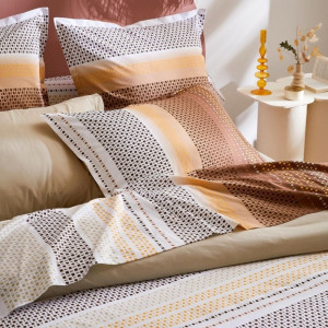 Drap 100% coton Tradilinge NIAGARA CHÂTAIGNE