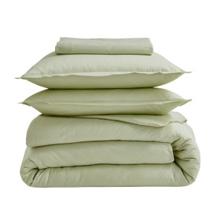 Drap housse satin Tradilinge TILLEUL (Couleur : Tilleul)