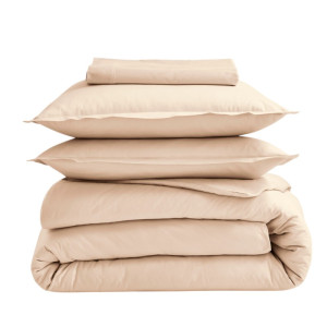 Traversin percale Tradilinge BEIGE (Couleur : Beige)
