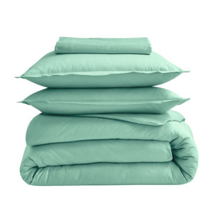 Housse de couette percale Tradilinge JADE (Couleur :  Jade)