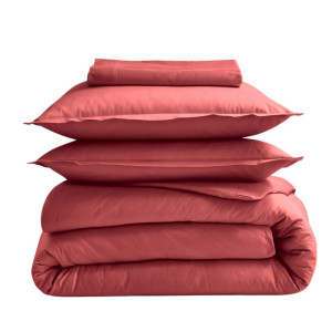 Taie percale Tradilinge ACAJOU (Couleur : Acajou)