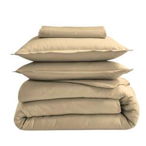 Drap plat 100% coton Tradilinge SEIGLE (Couleur : Seigle)