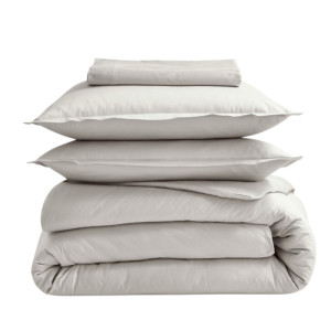 Drap housse 100% coton Tradilinge GALET (Couleur : Galet)