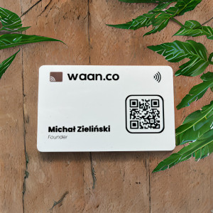 Zestaw 5 wizytówek NFC z PVC z Twoim własnym logo