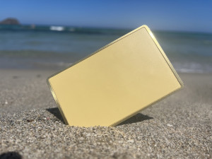 Złota Metalowa Wizytówka NFC z Twoim Logo + Projekt | Grawerowana Laserowo Niegrawerowany