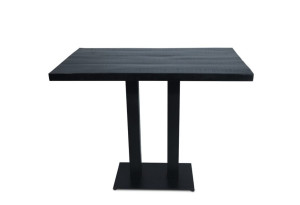 Hoge bartafel zwart mangohout 60mm 120x70 cm