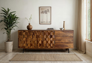 Dressoir massief sheesham hout 175 cm