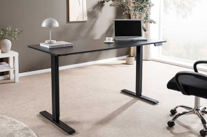 Electrisch hoogte verstelbaar bureau antraciet zwart 140 cm