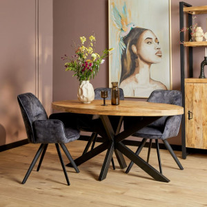 Ovale eettafel mango 160 cm