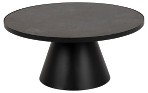 Ronde salontafel antraciet zwart keramiek 85 cm