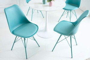 Scandinavische stoel turquoise