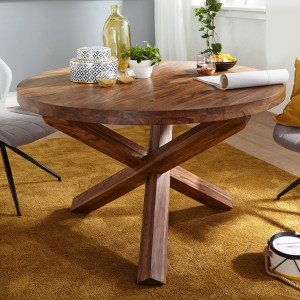 Wohnling Ronde eettafel sheesham hout 120 cm