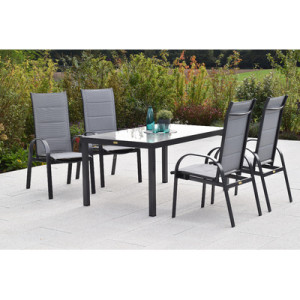 5tlg. Marini Set Aluminium/Textil