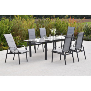 7tlg. Marini Set Aluminium/Textil