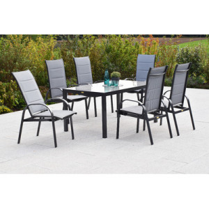 7tlg. Marini Set Aluminium/Textil