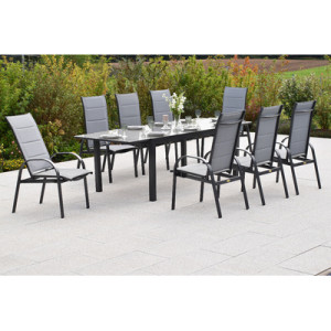 9tlg. Marini Set Aluminium/Textil
