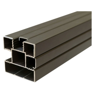 Aluminium-Steckzaunpfosten anthr. 68x68x2700mm