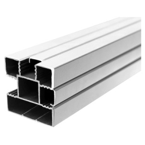 Aluminium-Steckzaunpfosten silber 68x68x2700mm