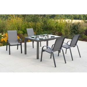 Amalfi Set 5tlg. Aluminium/Textil