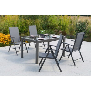 Amalfi Set 5tlg. Aluminium/Textil