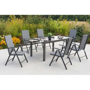 Amalfi Set 7tlg. Aluminium/Textil