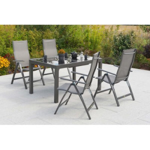 Carrara Set 5tlg. Aluminium/Textil