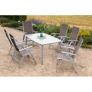 Carrara Set 7tlg. Aluminium/Textil