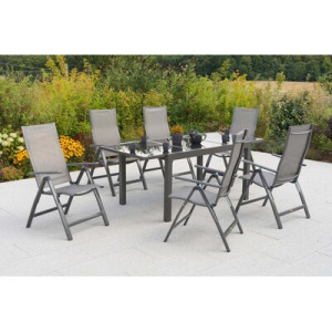 Carrara Set 7tlg. Aluminium/Textil