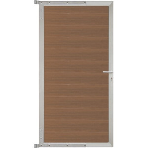 ELSKOP-Tor-Komplettset, WPC-Steckzaunsystem teak