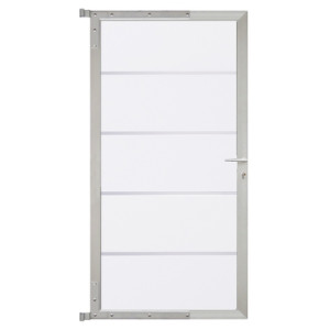 FARÖ-Tor-Komplettset 90 x 173 cm, weiß/silber