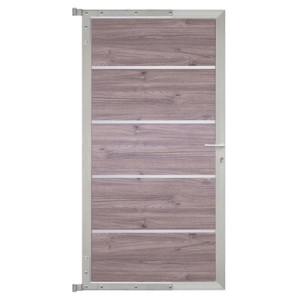 FARÖ-Tor-Komplettset 90x173 Esche-grau/silber