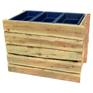 HERLEV Hochbeet Lärche
 B 110 x T 64 x H 79 cm,