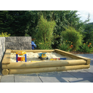 KLAUS-Sandkasten stabil 200x200x22 kdi-grün