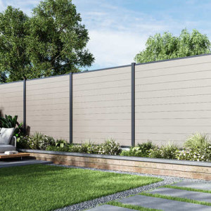 MAX WPC-Steckzaunset, beige