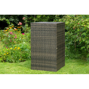 Mülltonnenabdeckung 64 x 64 x 109 cm, braun